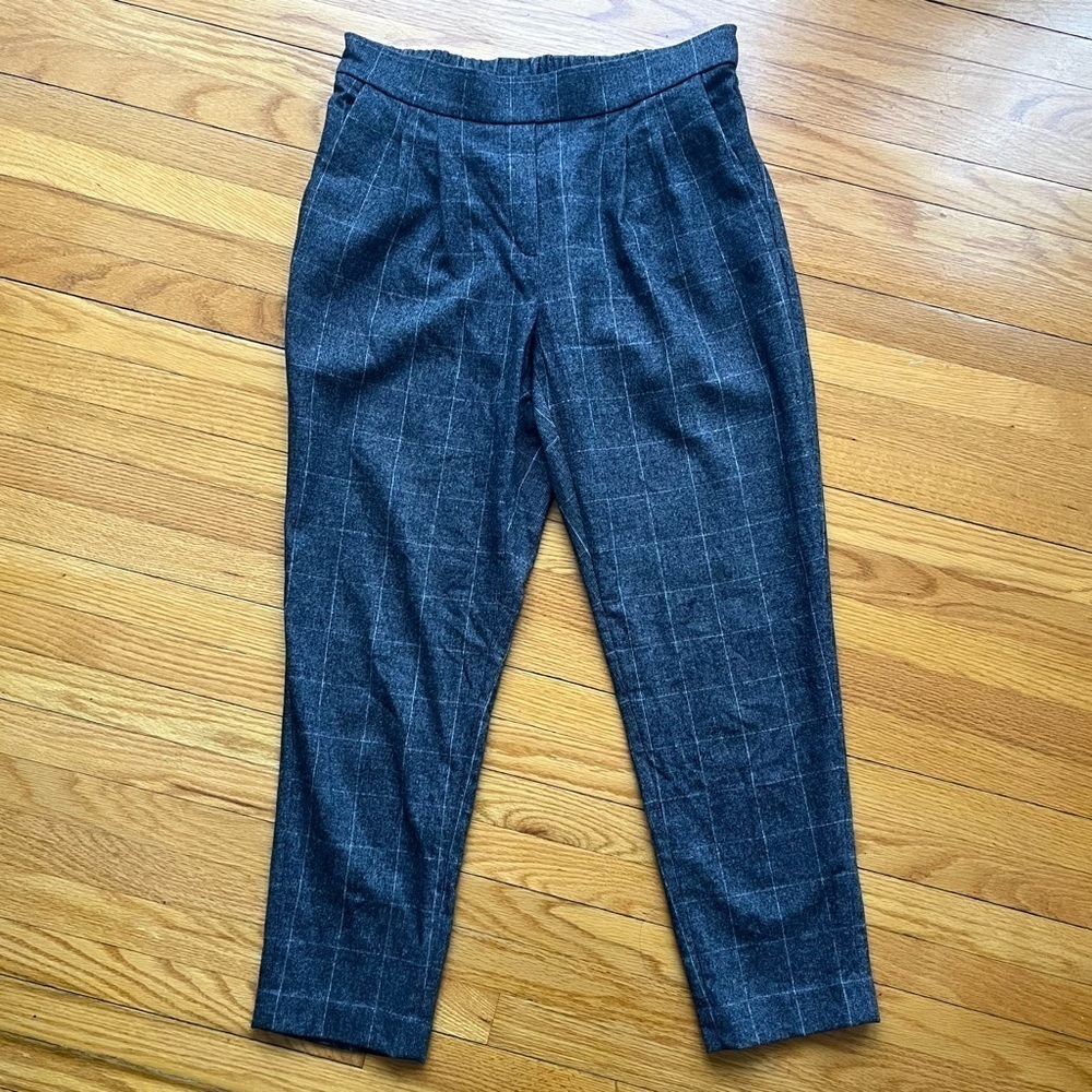 ARITZIA Babaton Cohen Grey Plaid Wool Cashmere Blend Pants fits like a Size 6 - Picture 2 of 6